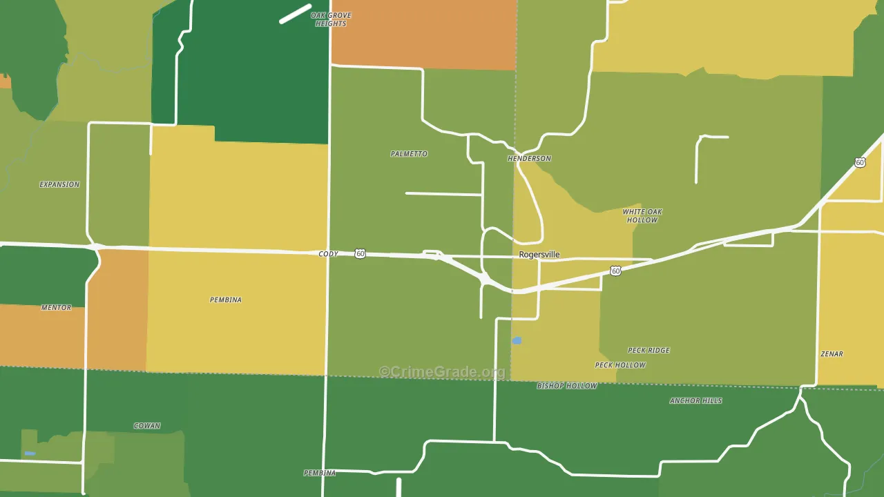 65742, MO Map of Theft Rates