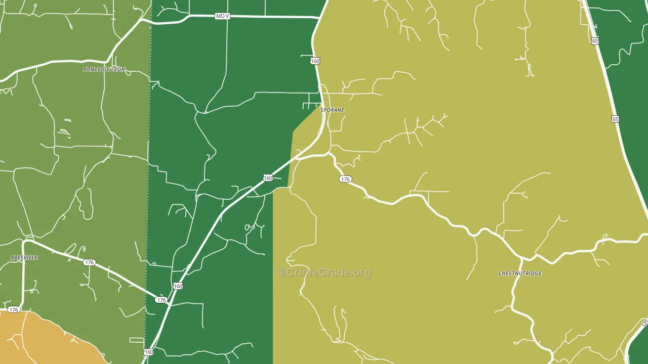 65754, MO Map of Theft Rates