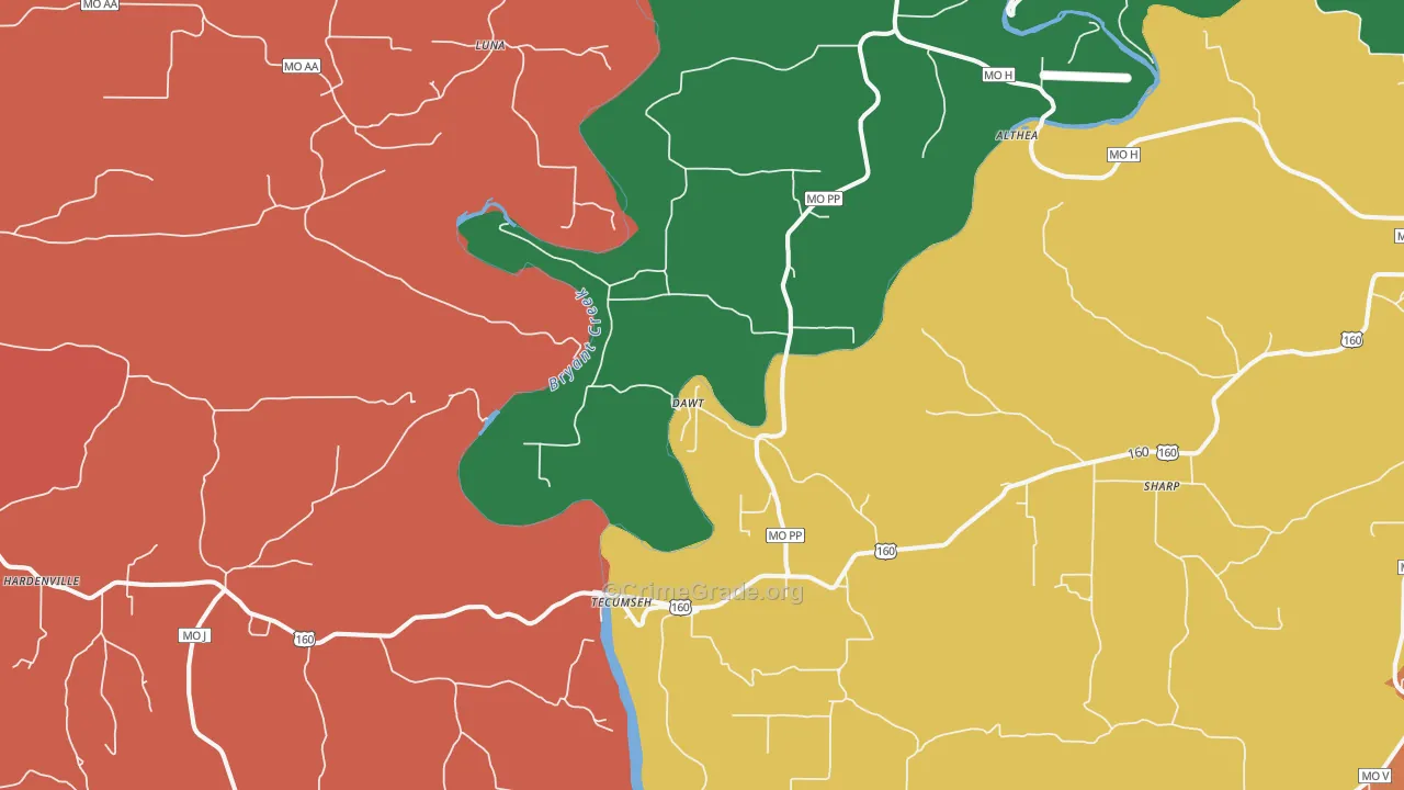 65760, MO Map of Theft Rates