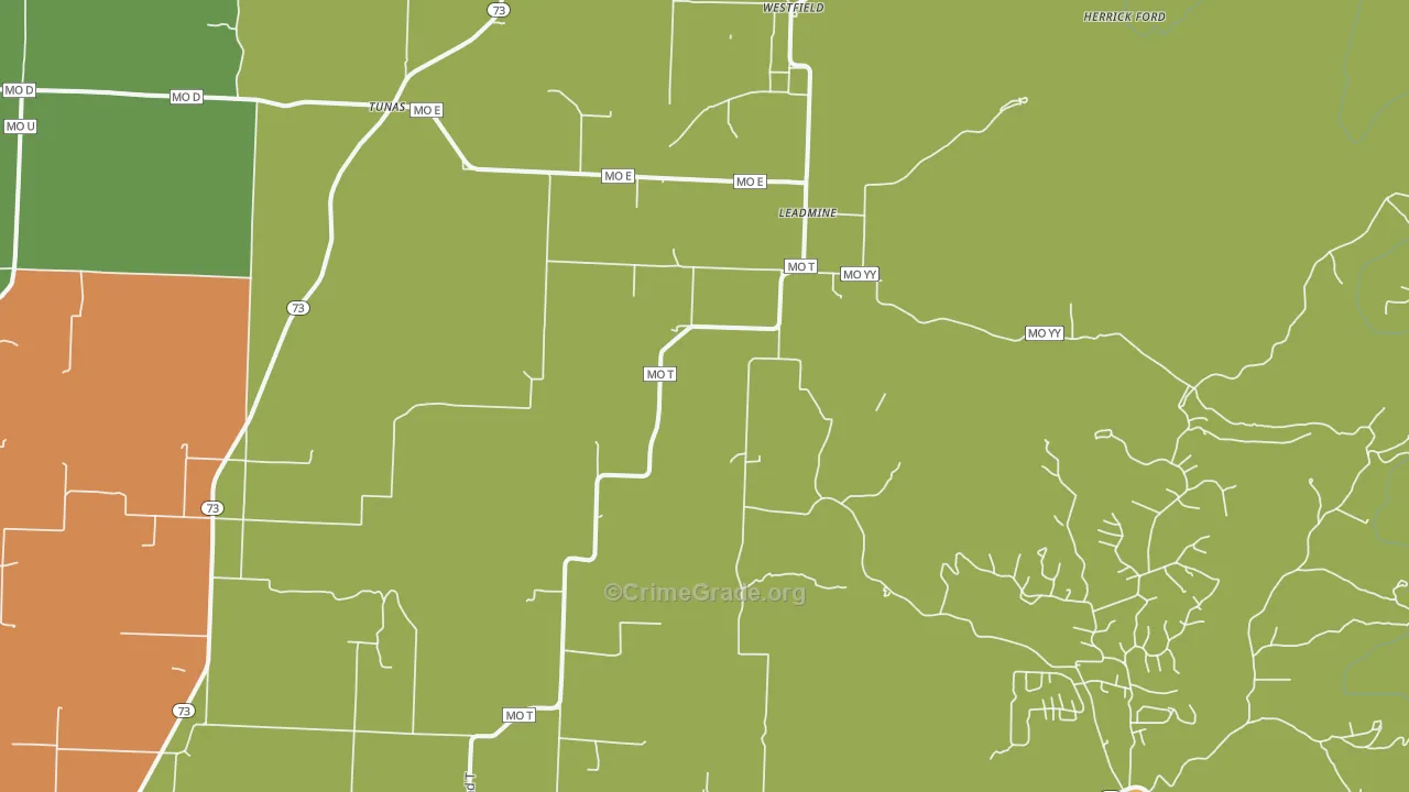 65764, MO Map of Theft Rates