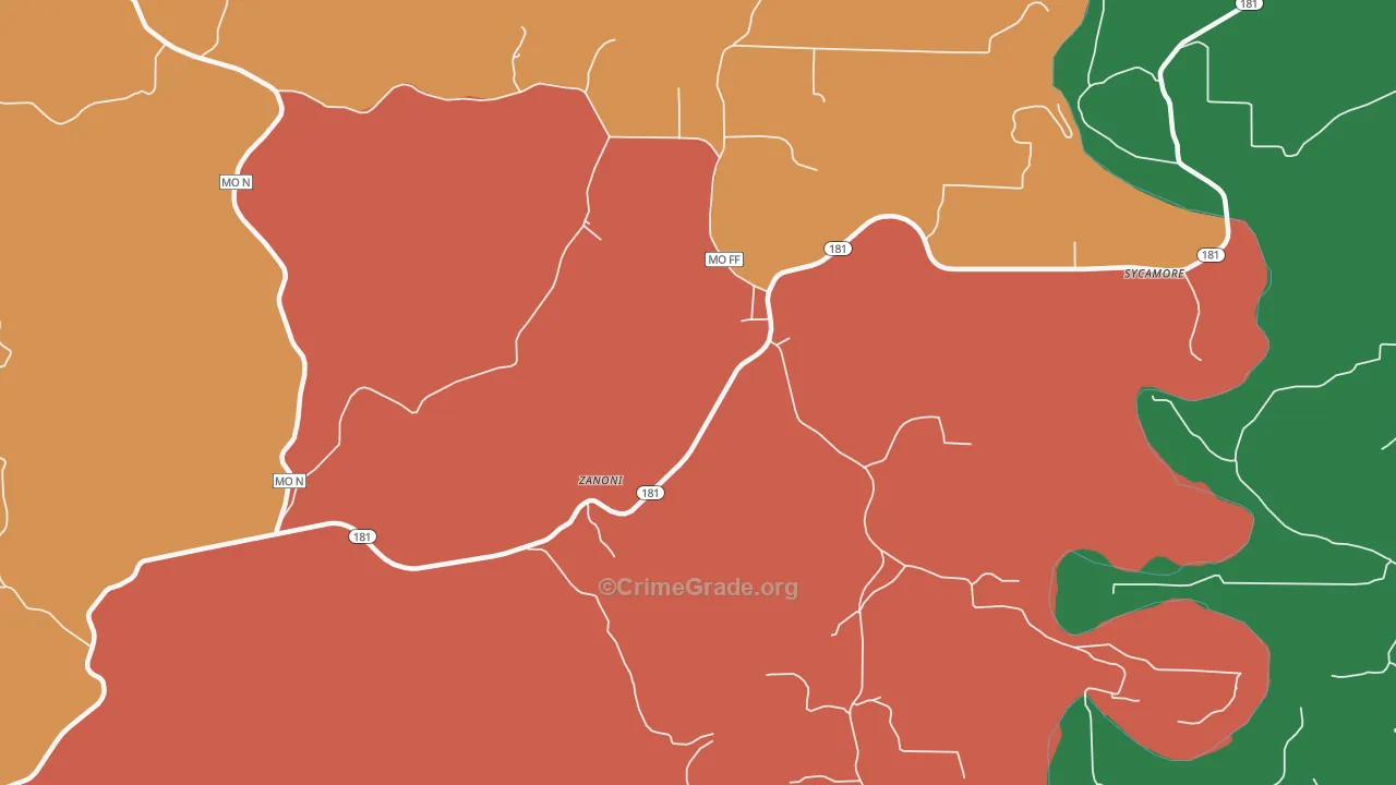 65784, MO Map of Theft Rates