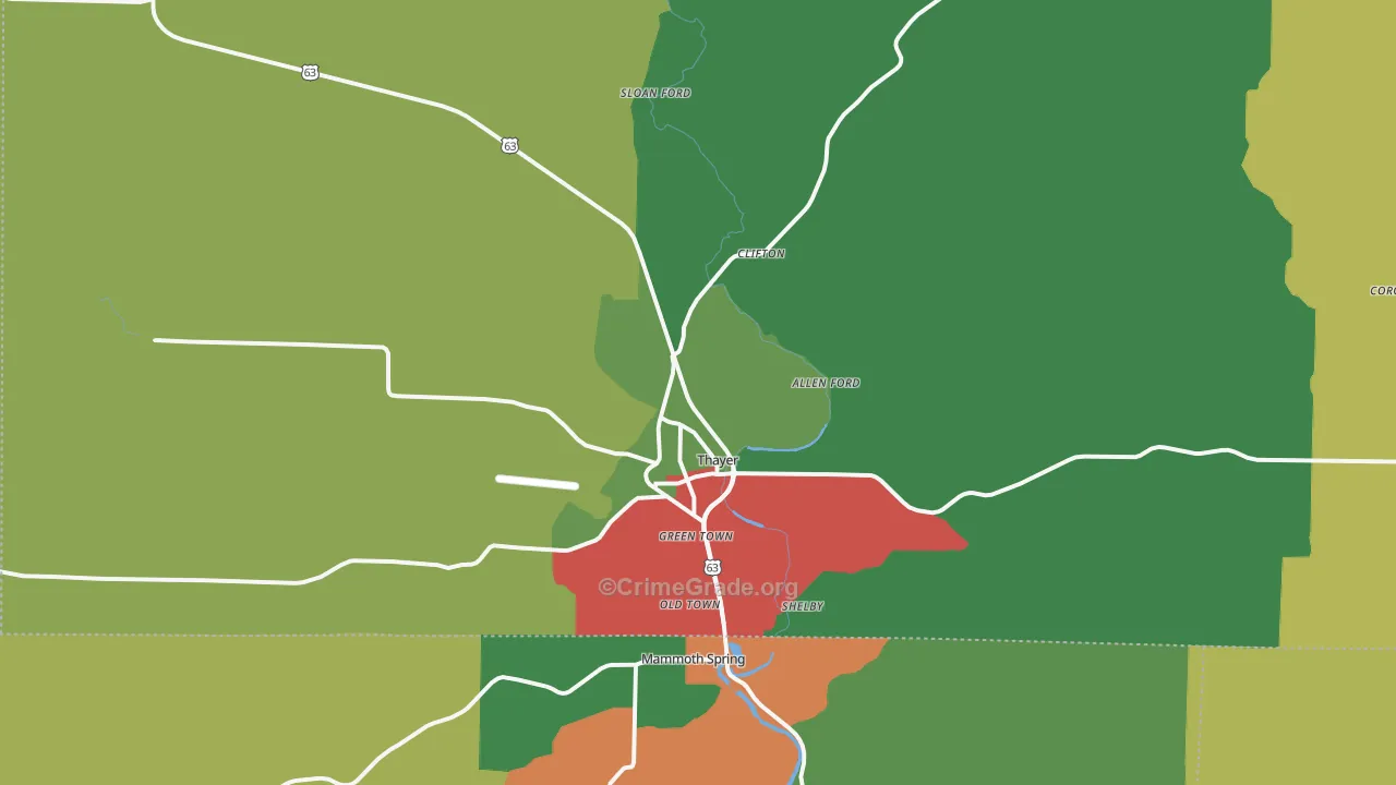 65791, MO Map of Theft Rates