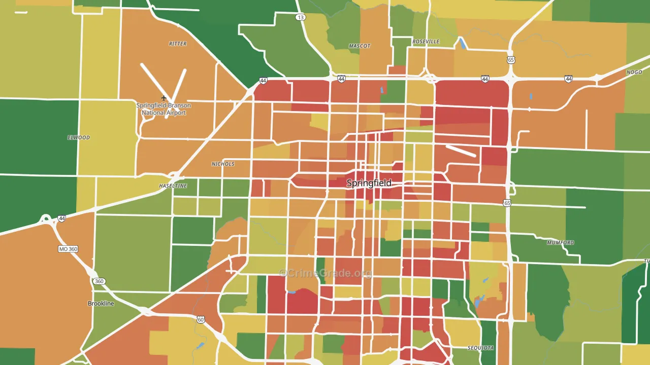 65802, MO Map of Theft Rates