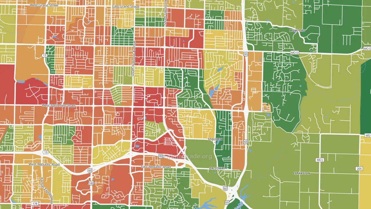 65804, MO Map of Theft Rates