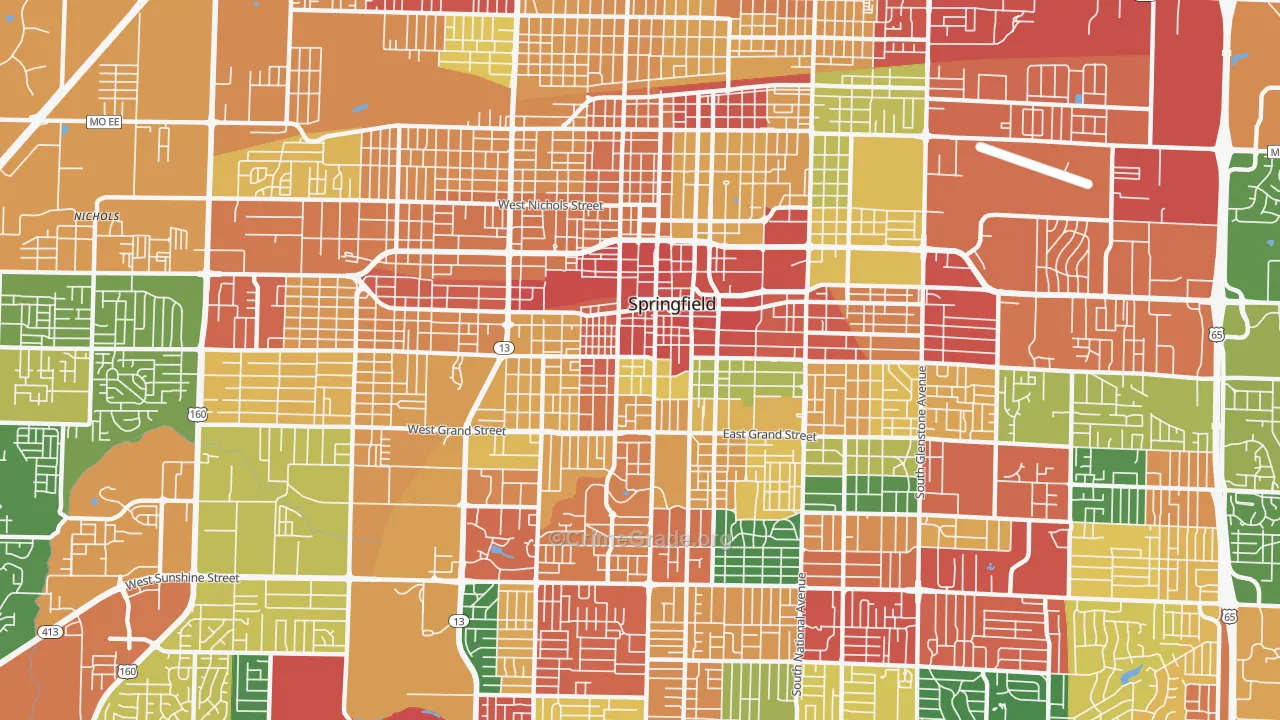 65806, MO Map of Theft Rates
