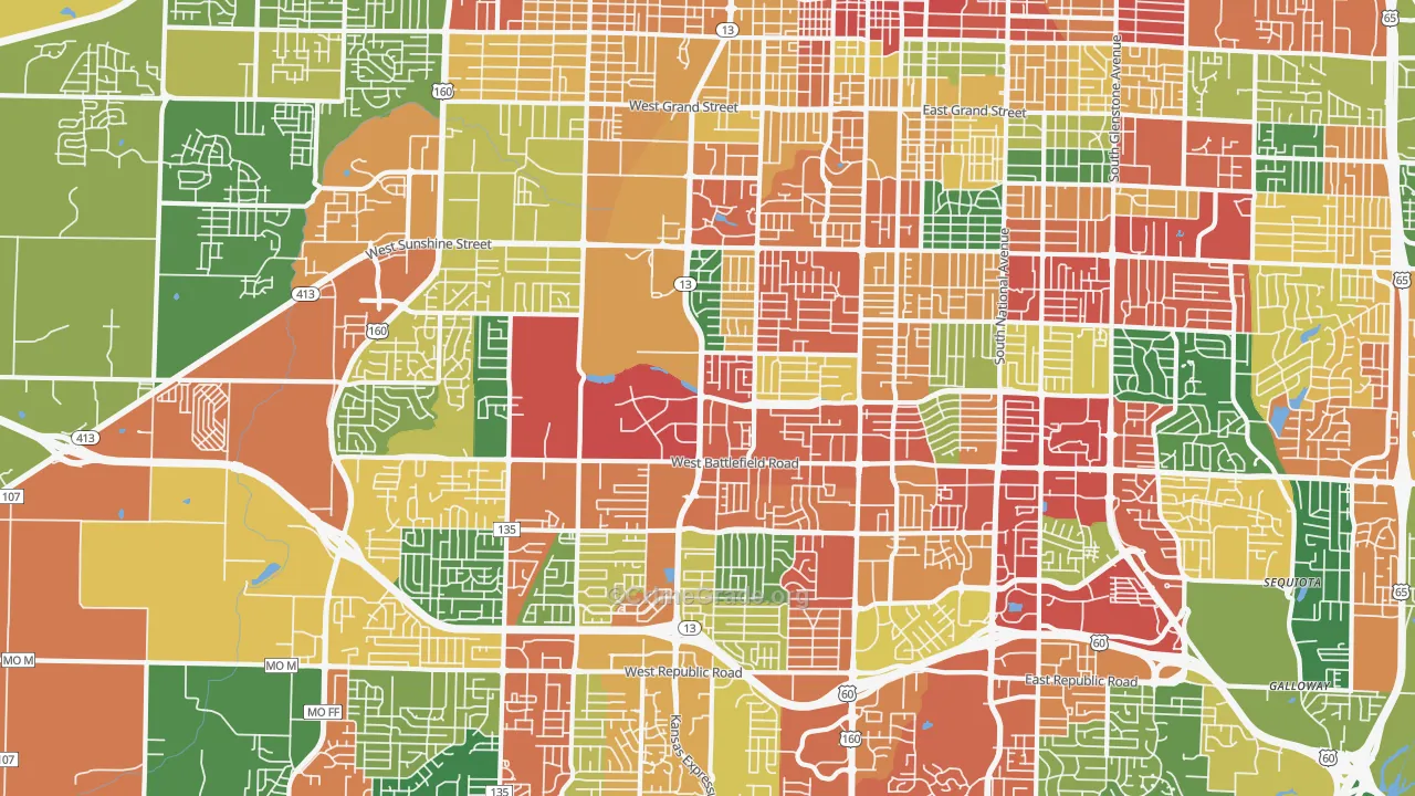 65807, MO Map of Theft Rates