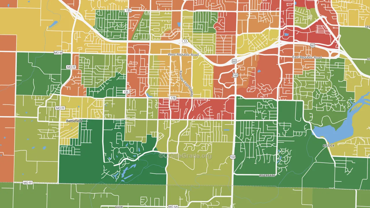 65810, MO Map of Theft Rates