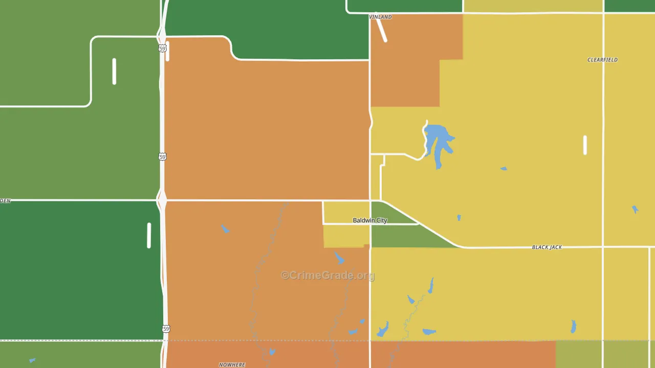 66006, KS Map of Theft Rates