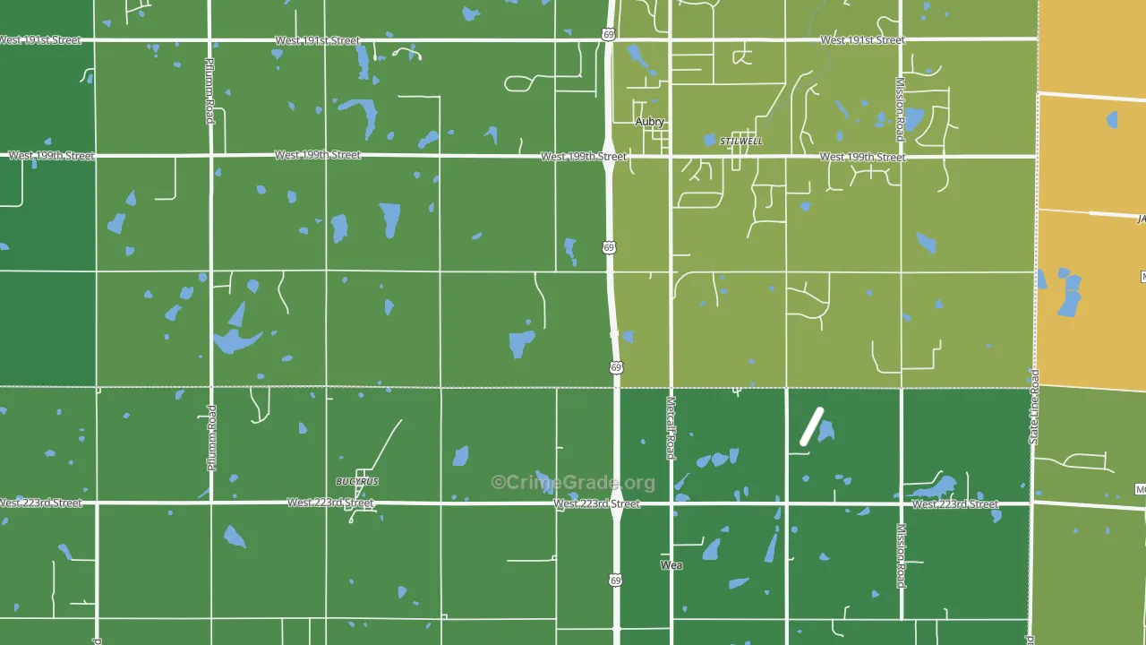 66013, KS Map of Theft Rates