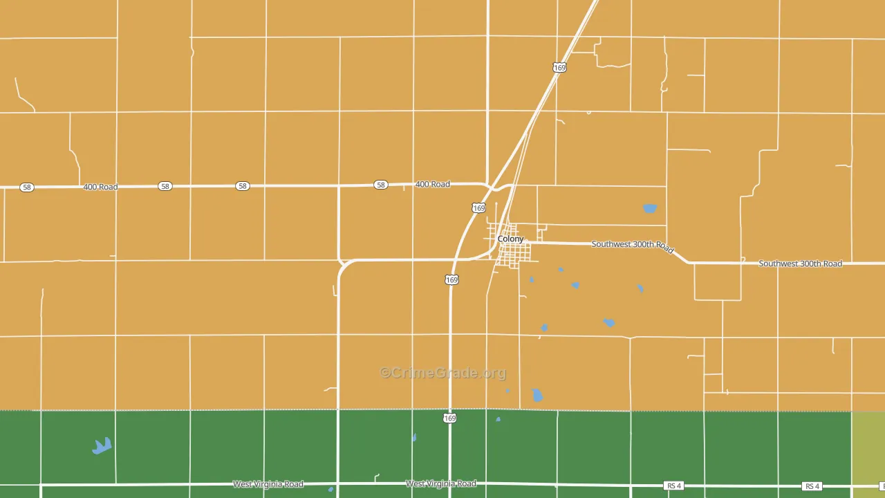 66015, KS Map of Theft Rates