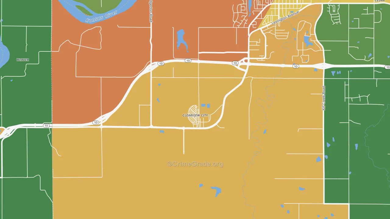 66019, KS Map of Theft Rates