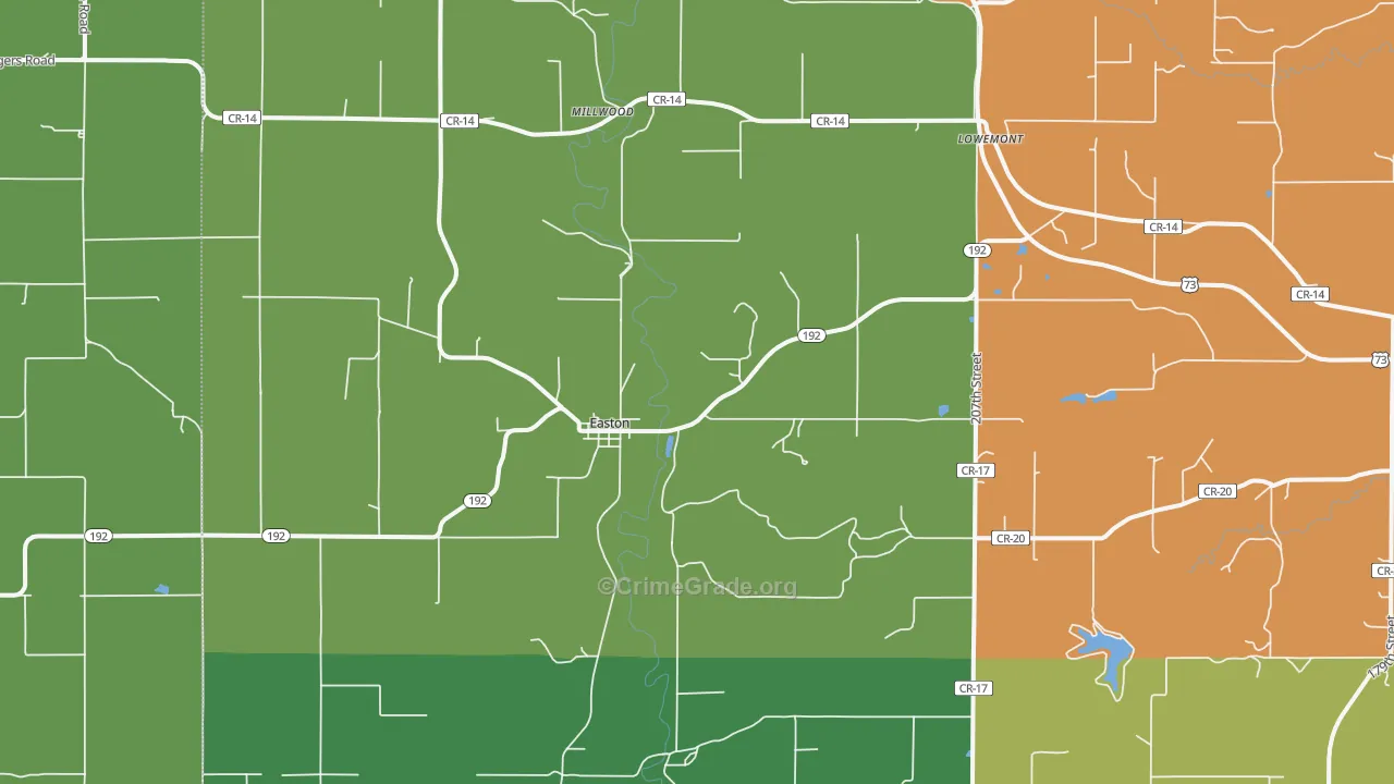 66020, KS Map of Theft Rates