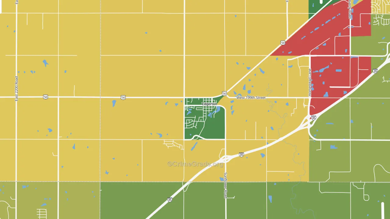 66021, KS Map of Theft Rates
