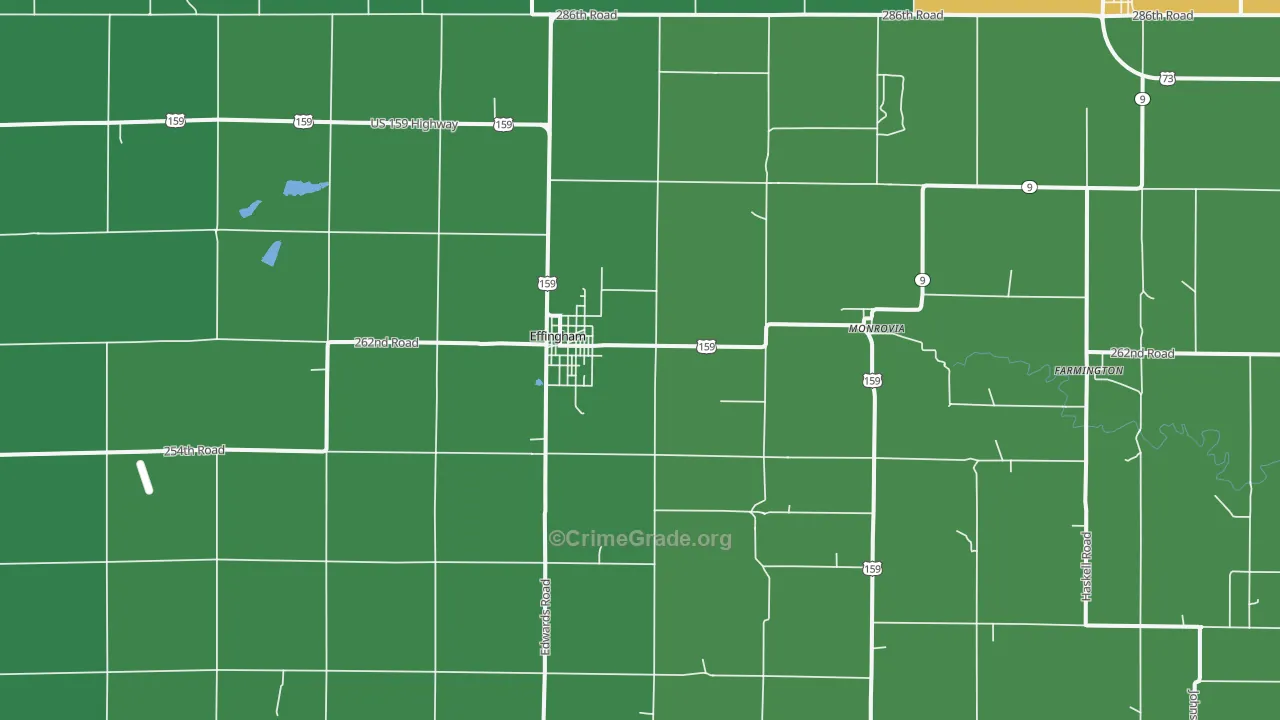 66023, KS Map of Theft Rates