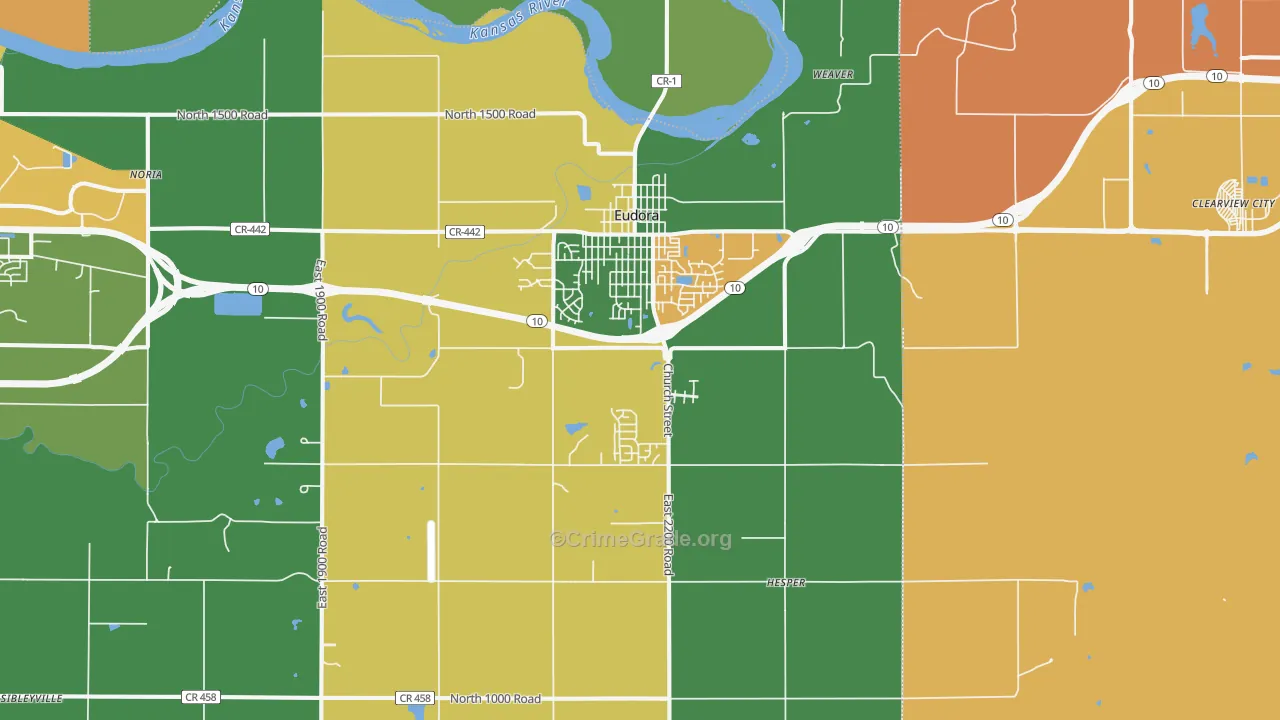 66025, KS Map of Theft Rates