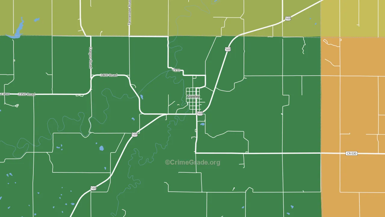 66033, KS Map of Theft Rates