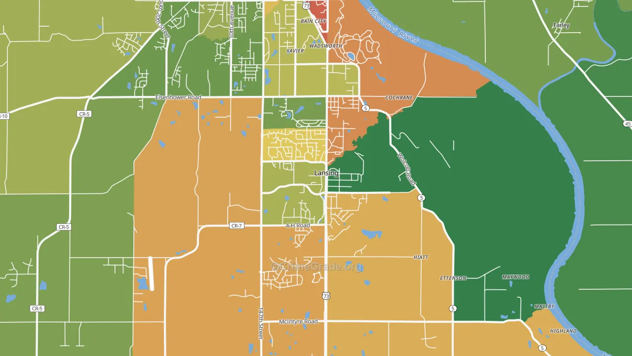 66043, KS Map of Theft Rates