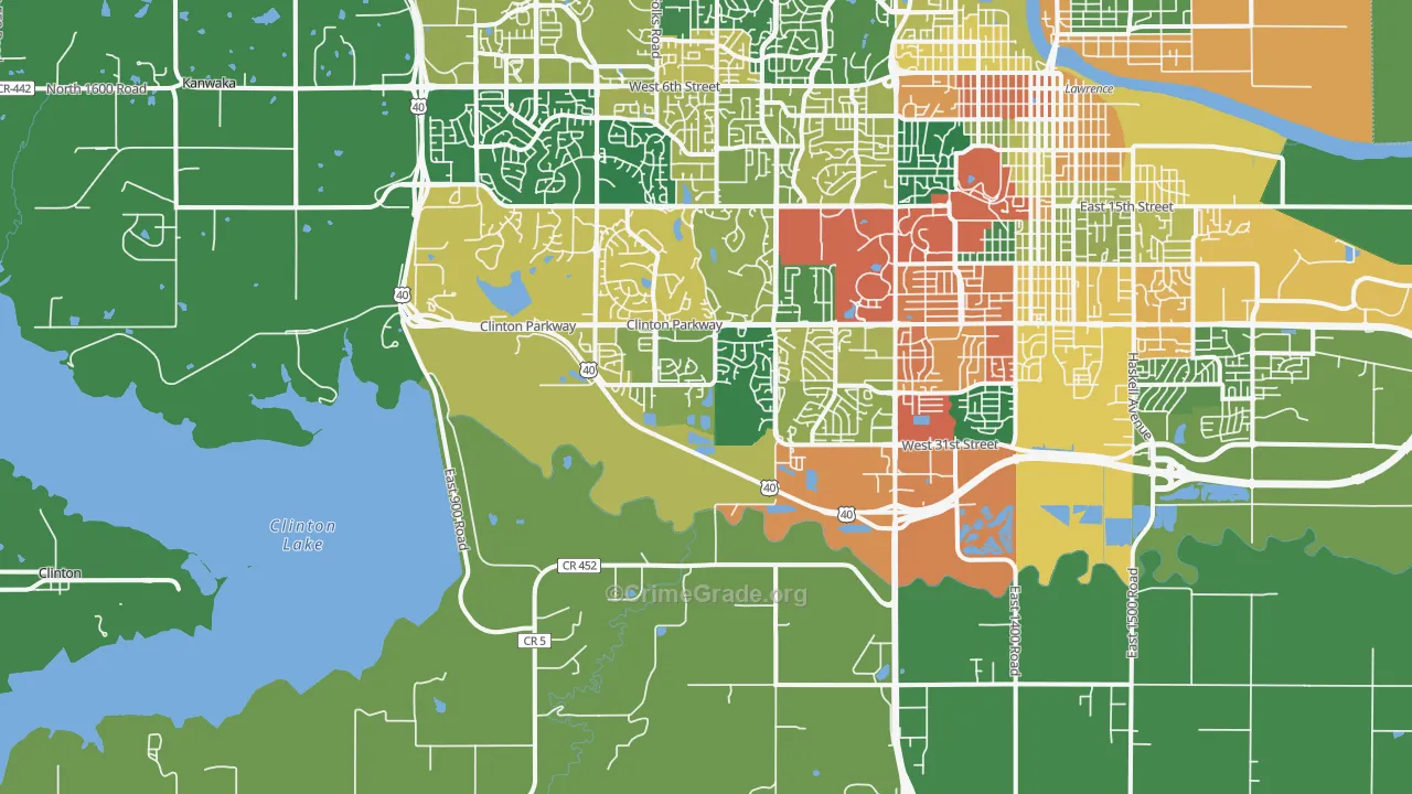66047, KS Map of Theft Rates