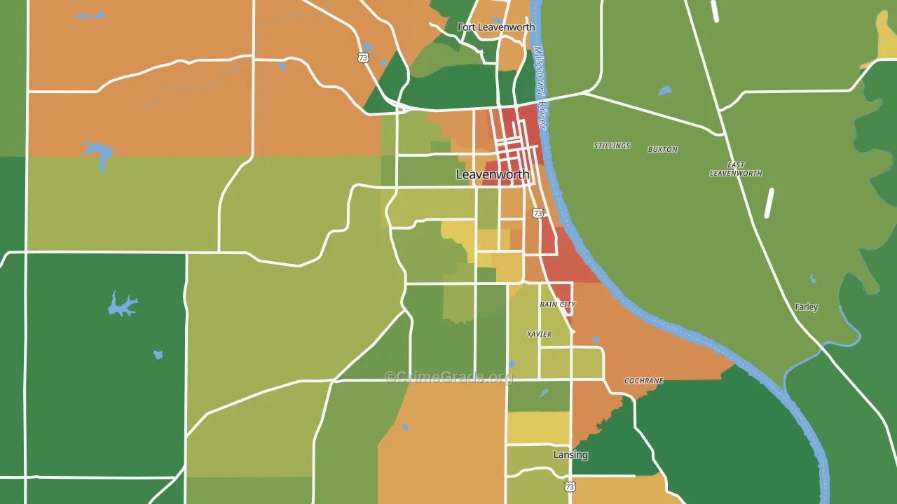 66048, KS Map of Theft Rates