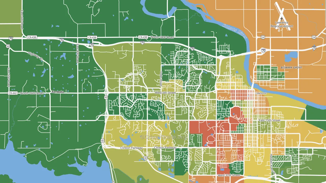 66049, KS Map of Theft Rates