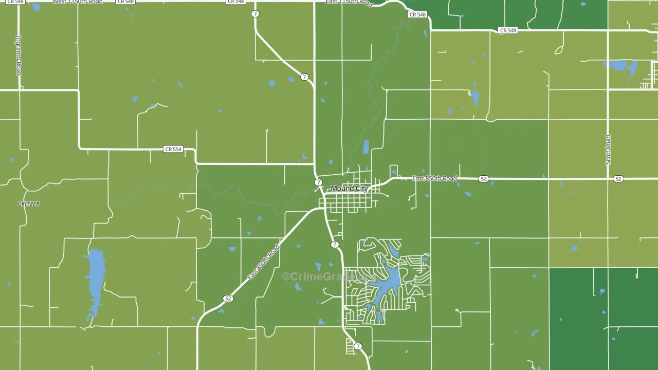 66056, KS Map of Theft Rates