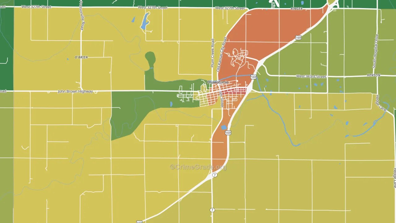 66064, KS Map of Theft Rates