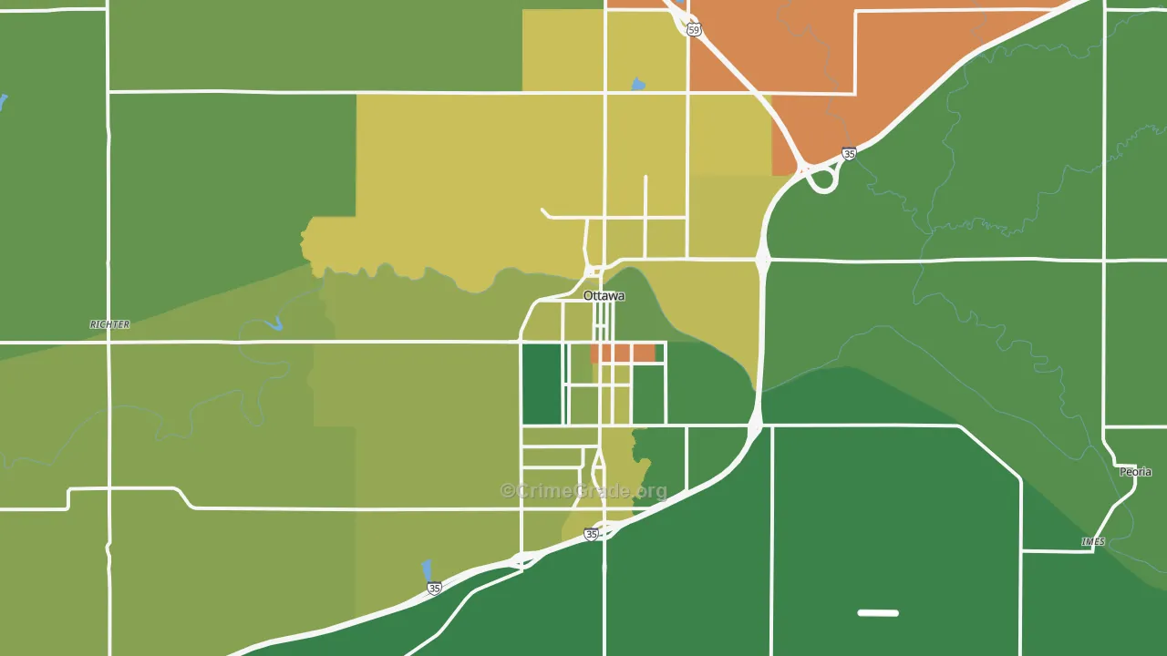 66067, KS Map of Theft Rates