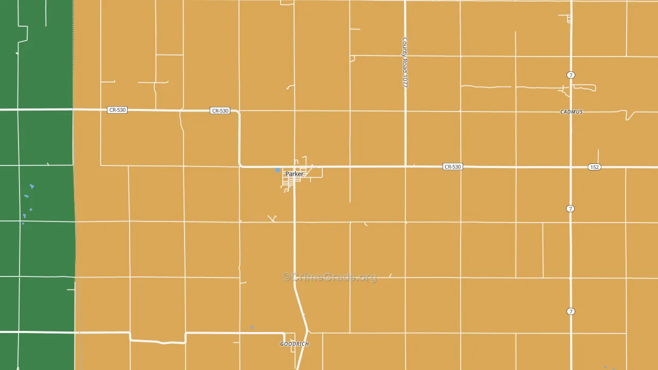 66072, KS Map of Theft Rates