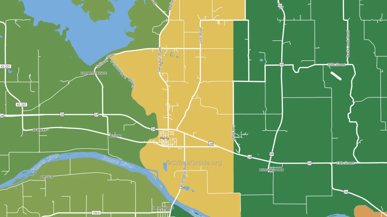 66073, KS Map of Theft Rates