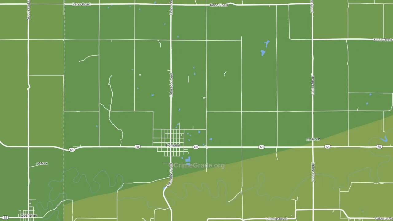 66076, KS Map of Theft Rates