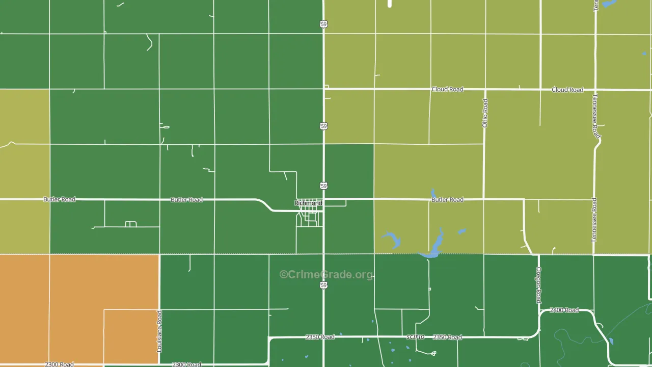 66080, KS Map of Theft Rates