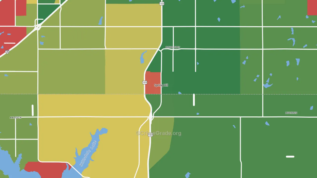 66083, KS Map of Theft Rates