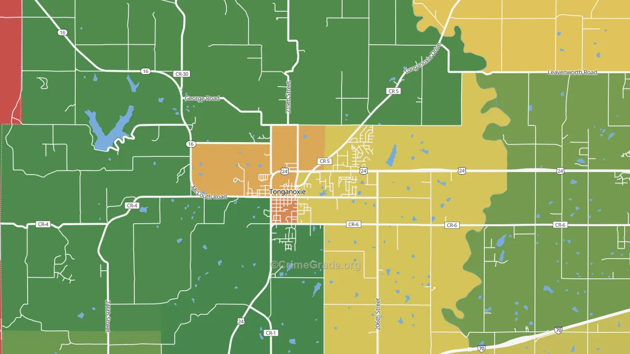 66086, KS Map of Theft Rates