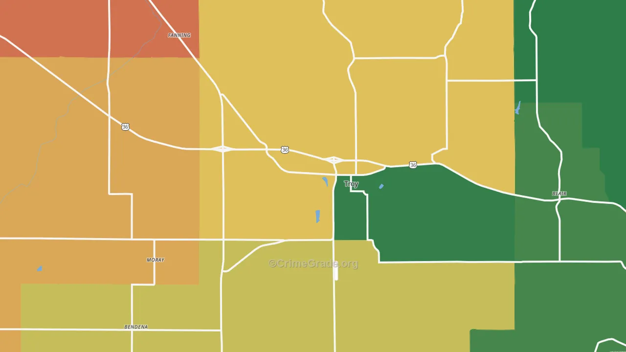 66087, KS Map of Theft Rates