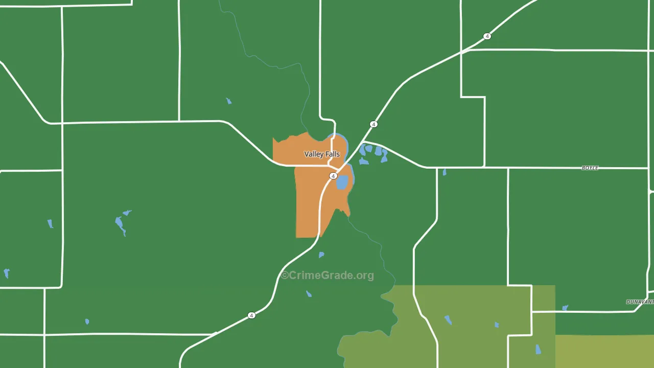 66088, KS Map of Theft Rates
