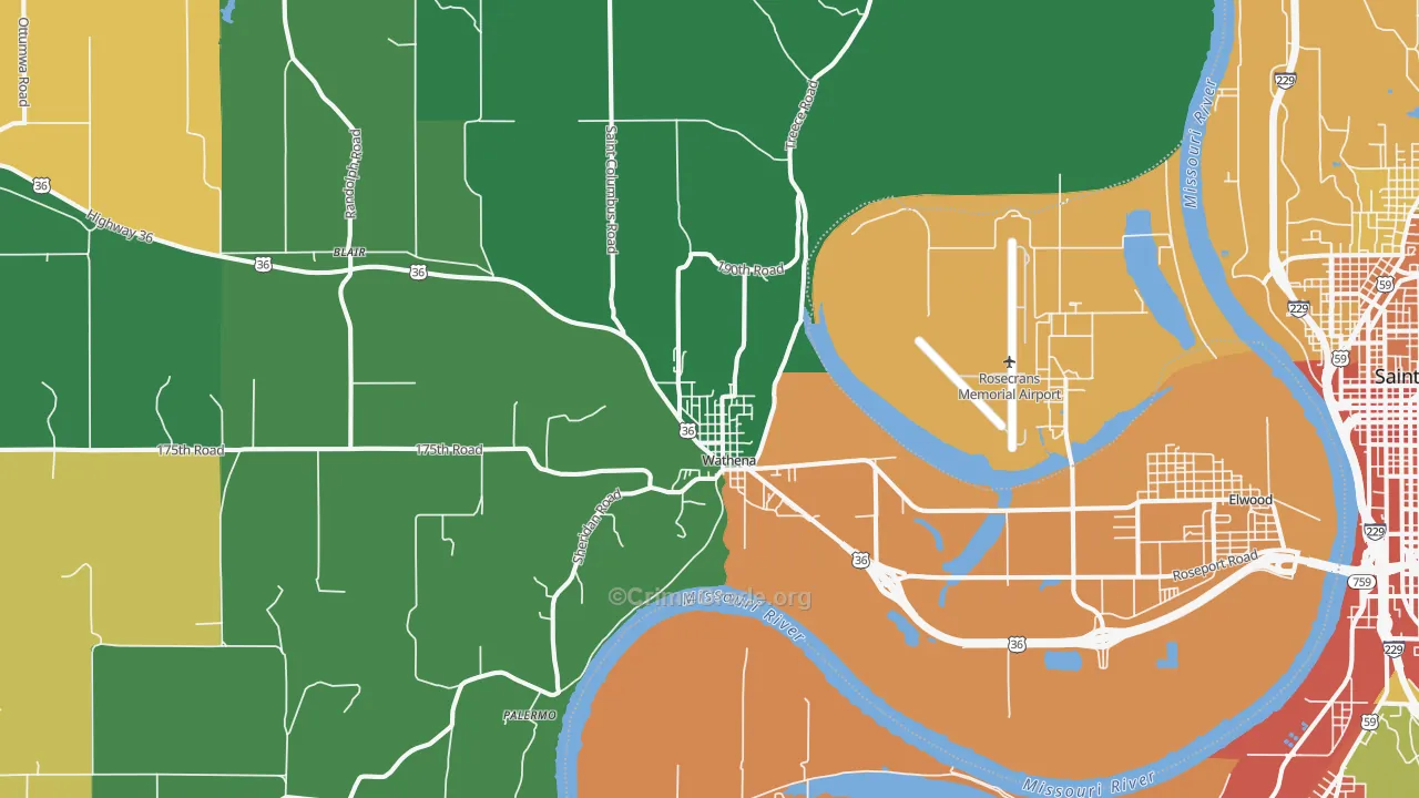66090, KS Map of Theft Rates