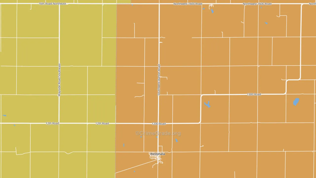 66093, KS Map of Theft Rates