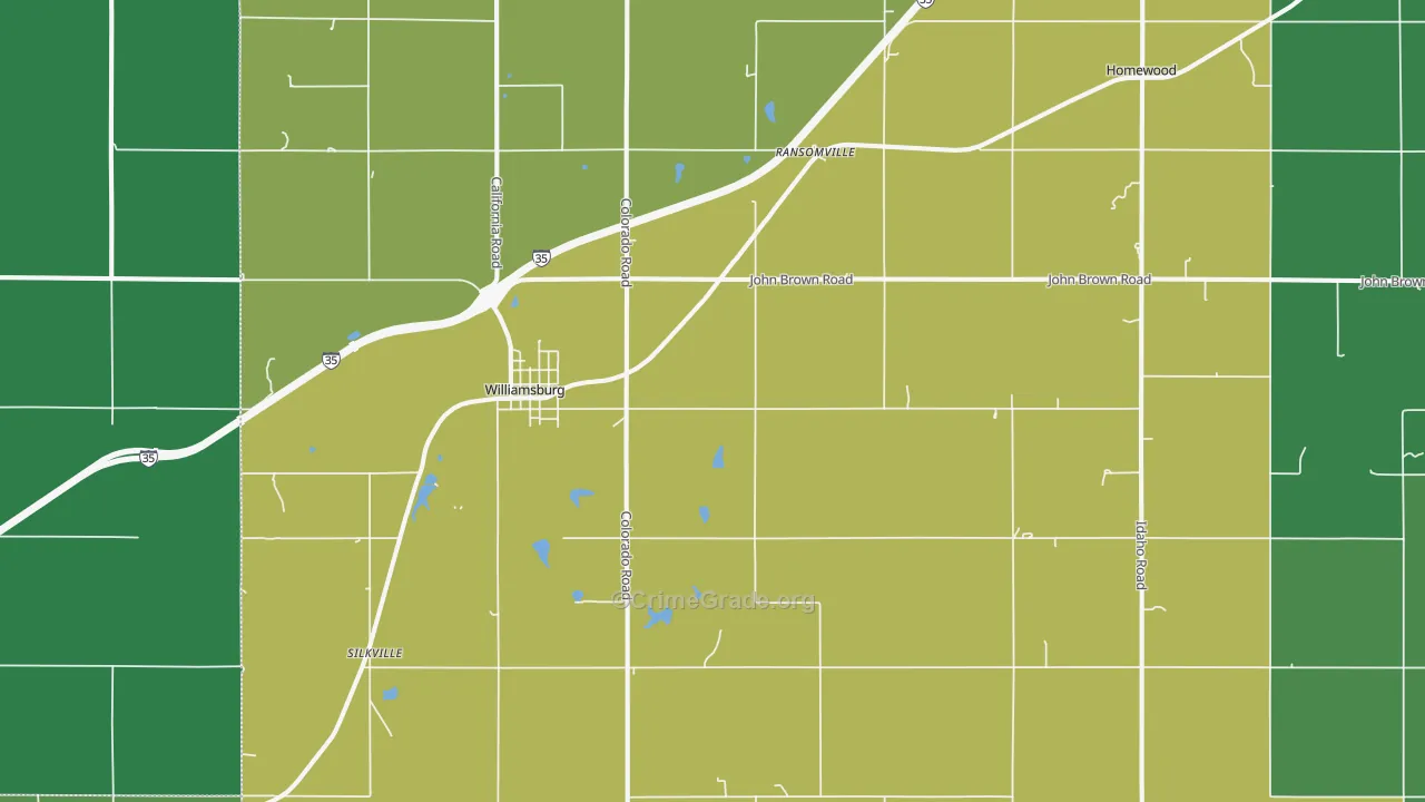 66095, KS Map of Theft Rates