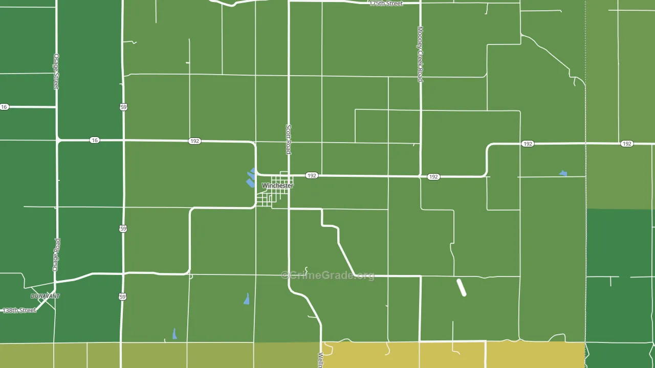 66097, KS Map of Theft Rates