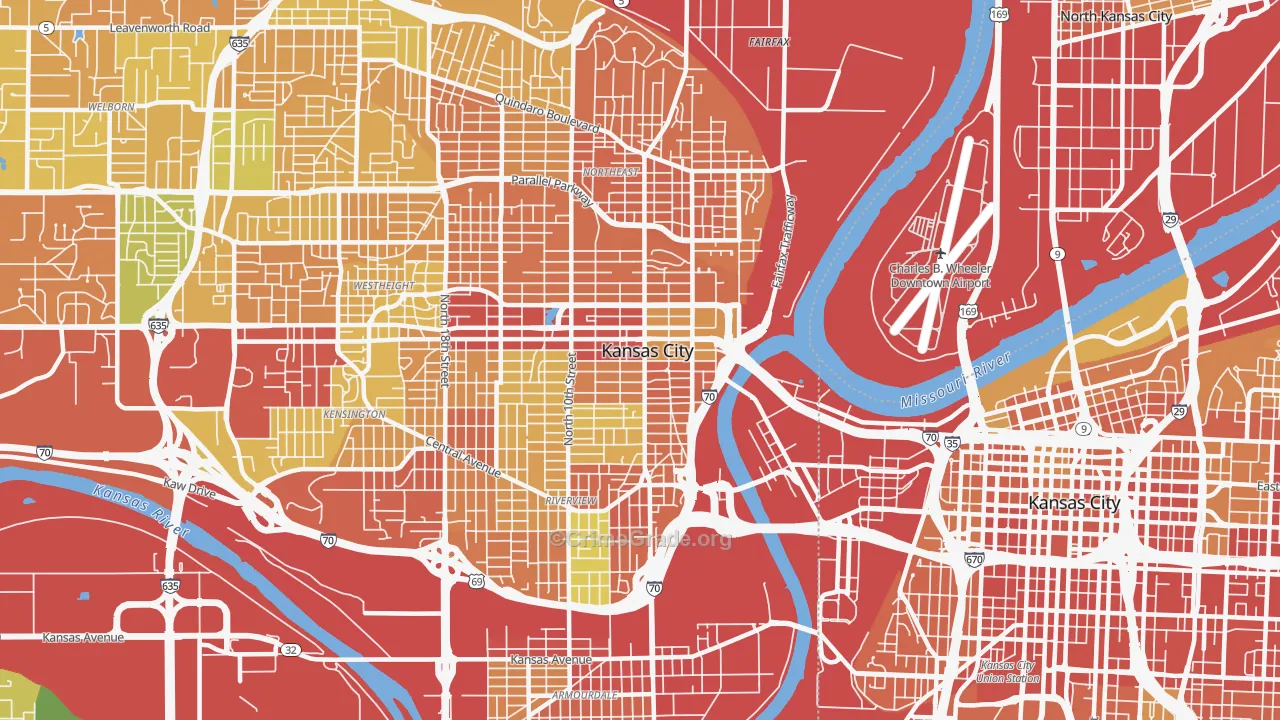 66101, KS Map of Theft Rates