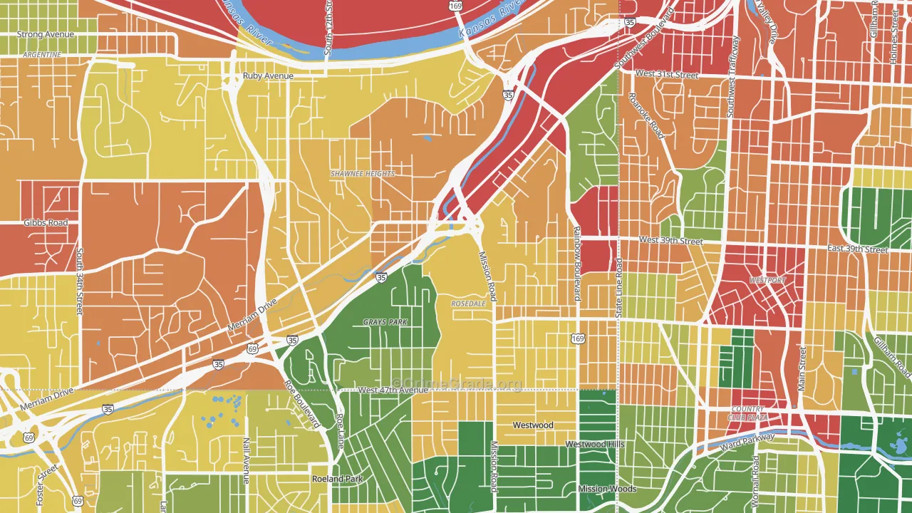 66103, KS Map of Theft Rates