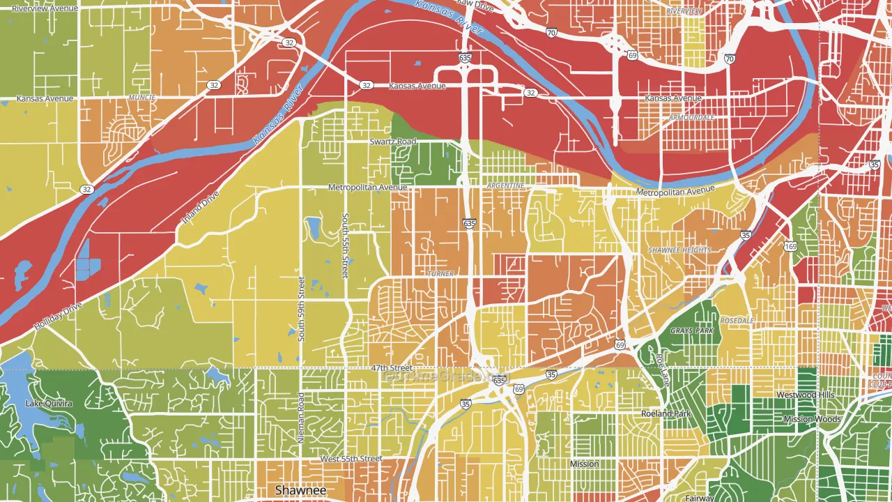 66106, KS Map of Theft Rates