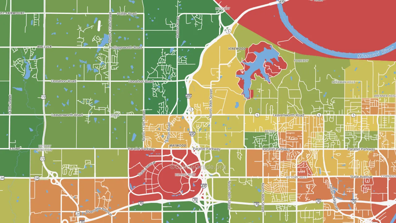 66109, KS Map of Theft Rates
