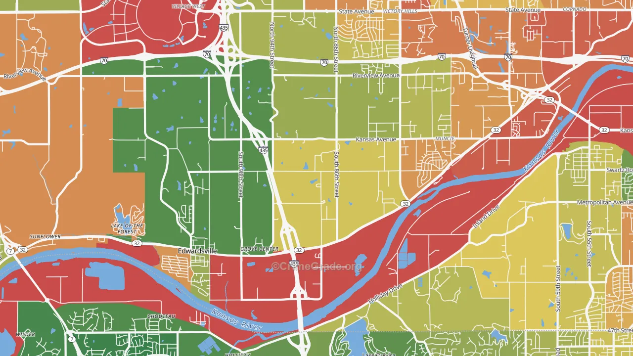 66111, KS Map of Theft Rates