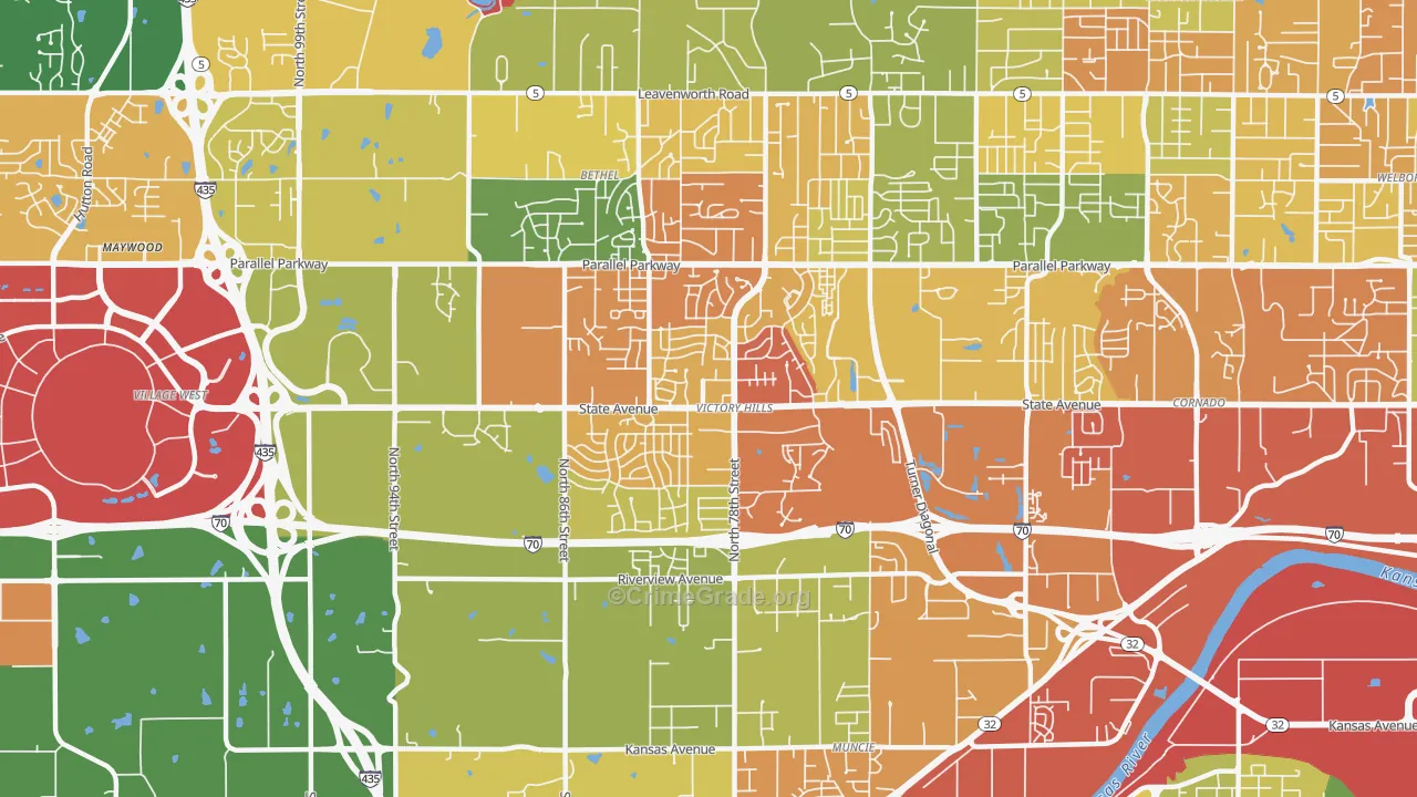 66112, KS Map of Theft Rates