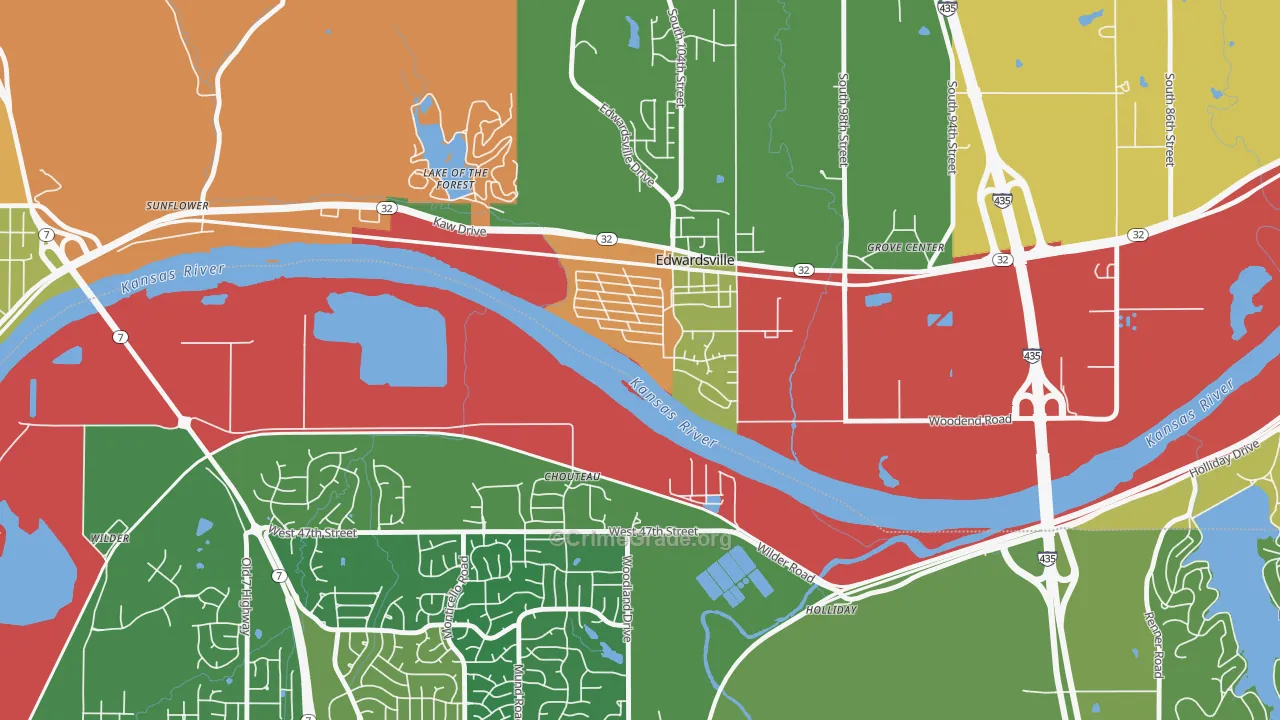66113, KS Map of Theft Rates