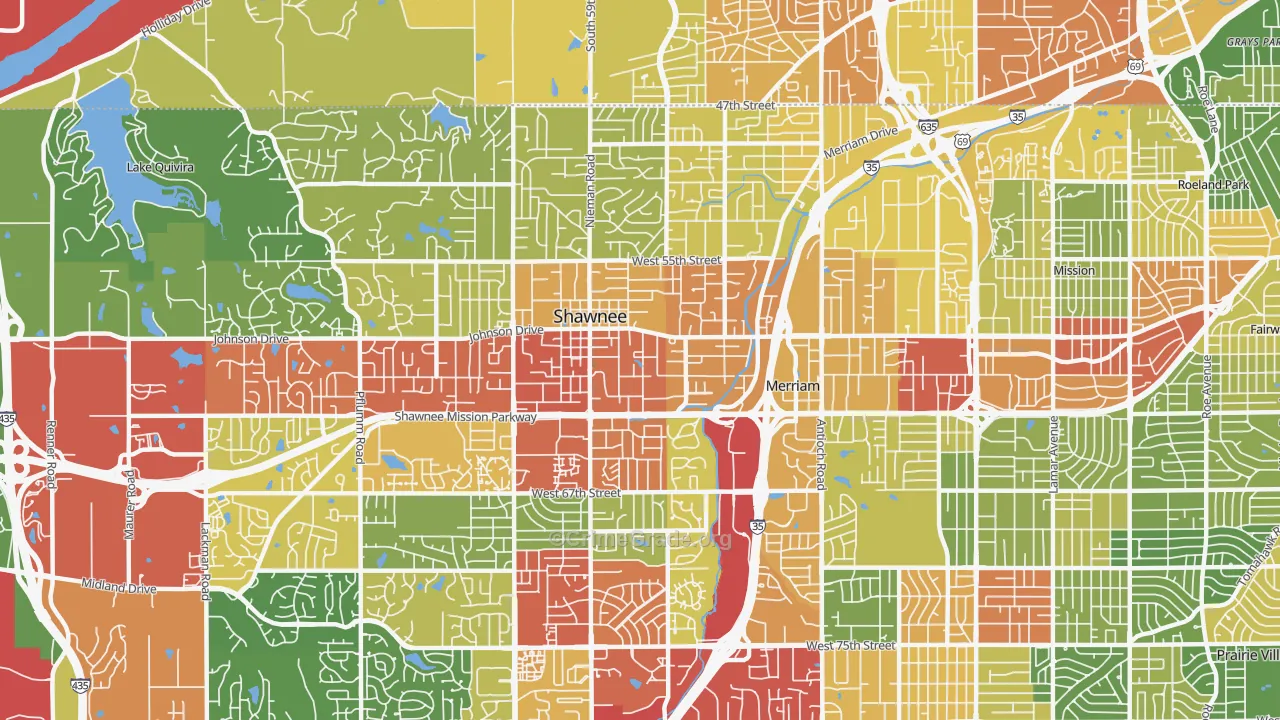 66203, KS Map of Theft Rates