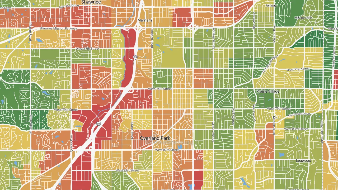 66204, KS Map of Theft Rates