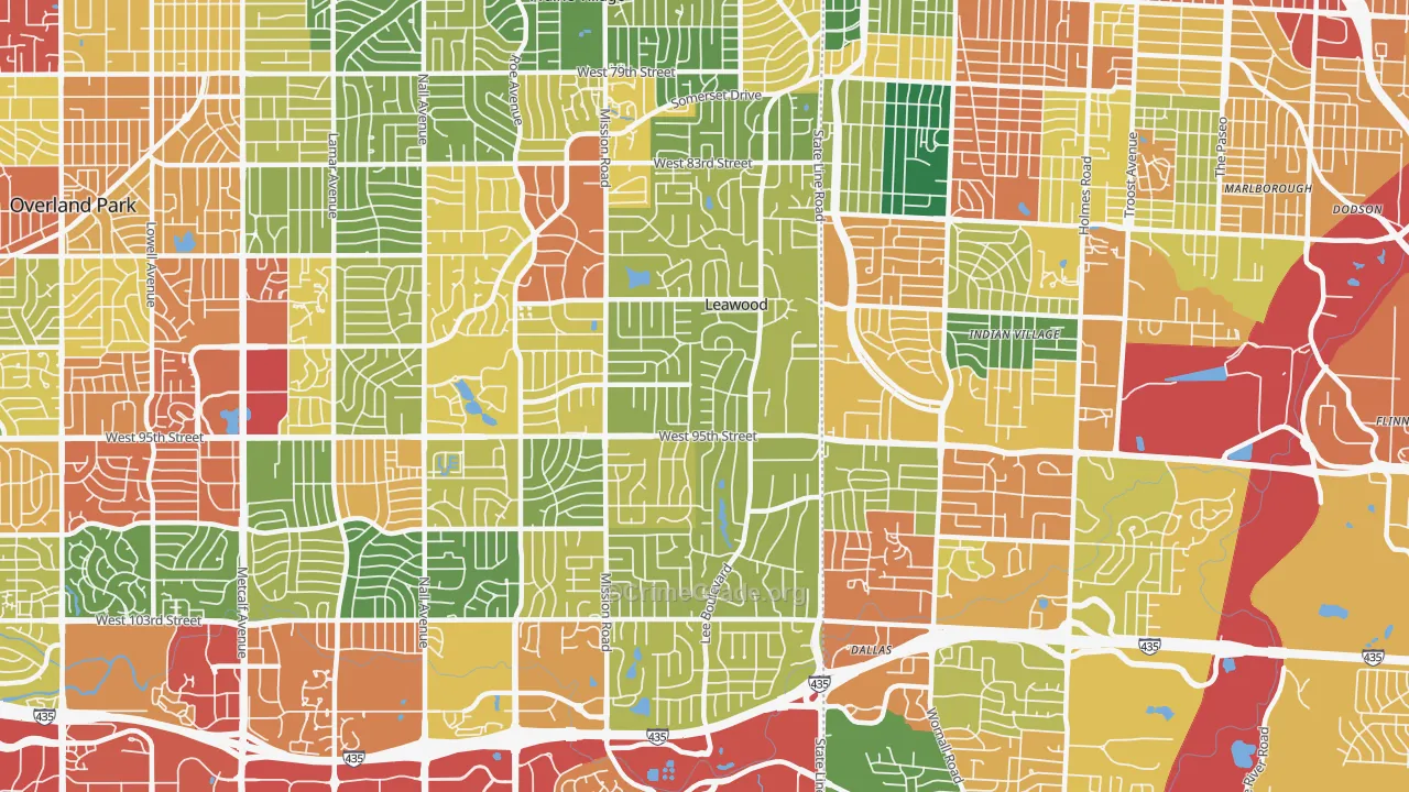 66206, KS Map of Theft Rates