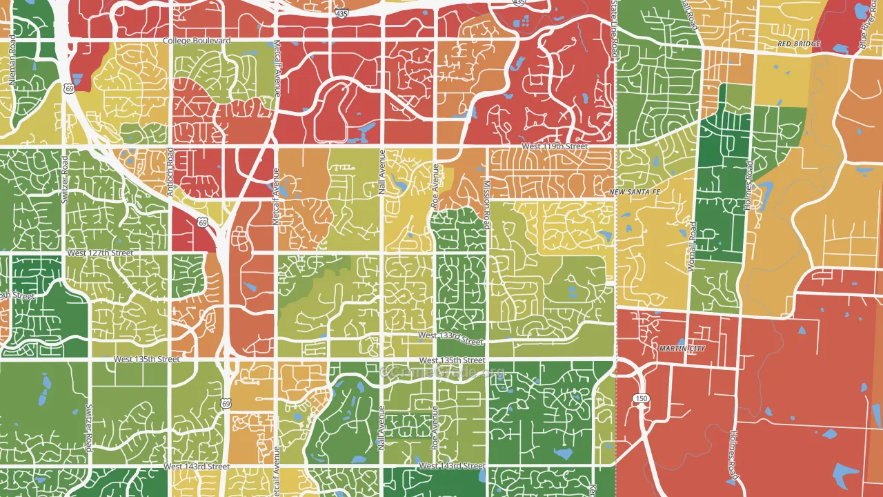 66209, KS Map of Theft Rates